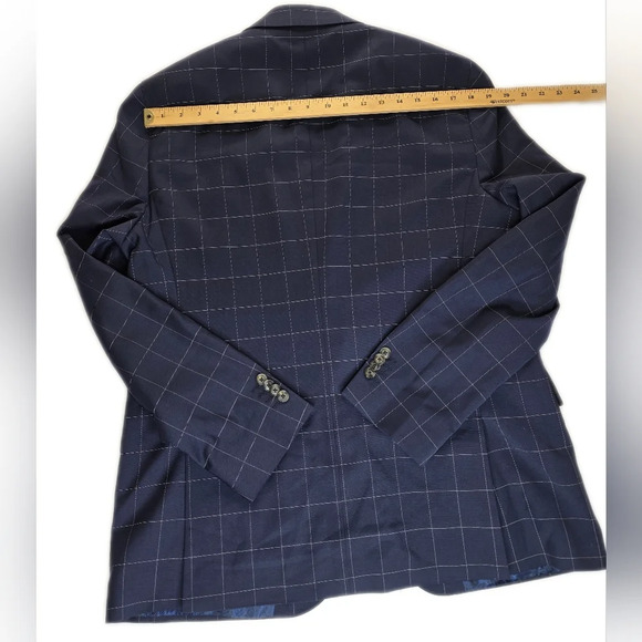 Classic Sand Copenhagen virgin wool suit . Navy Check. Size EU 54/US 42R - Picture 7 of 16